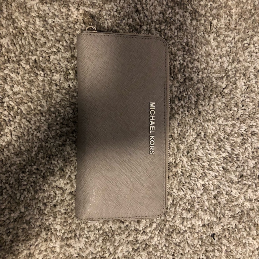 Michael Kors gray and silver wallet